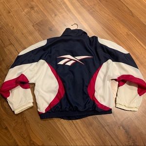 Reebok vintage windbreaker red white & blue Large